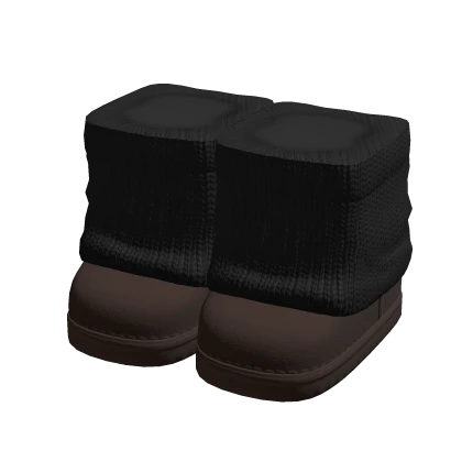 Black Socks Winter Boots - Brown