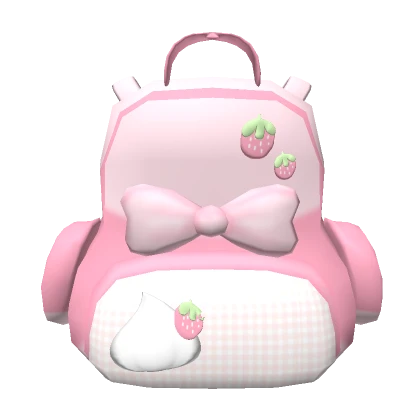 strawberry creme kawaii kitty backpack ( 3.0 )