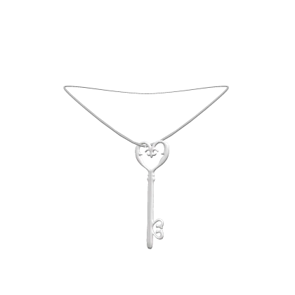 ♡ : 3.0 heart key necklace 