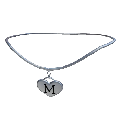 1.0 Silver Heart Initial - M