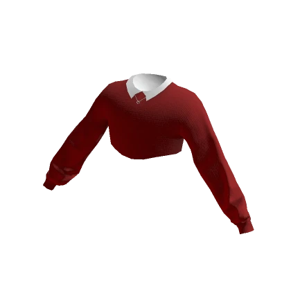 Red designer sweater