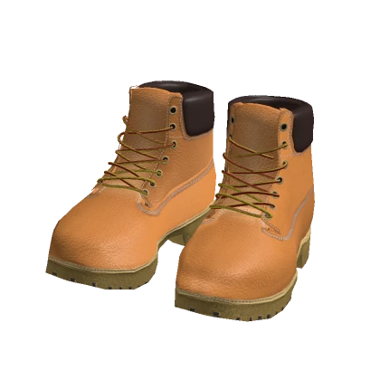 Tan Lace-Up Boots Urban Streetwear