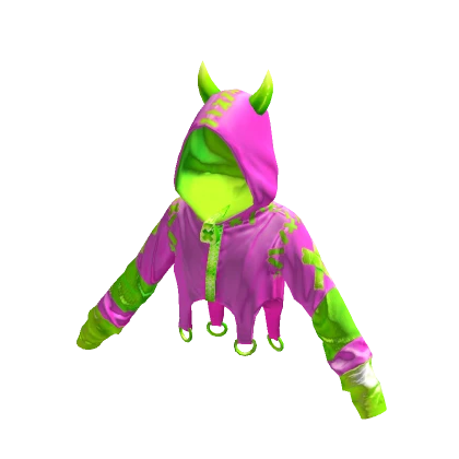 Demonic Duct Tape Hoodie Neon Watermelon