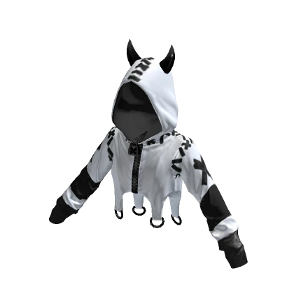 Demonic Duct Tape Hoodie Reverse Monochrome