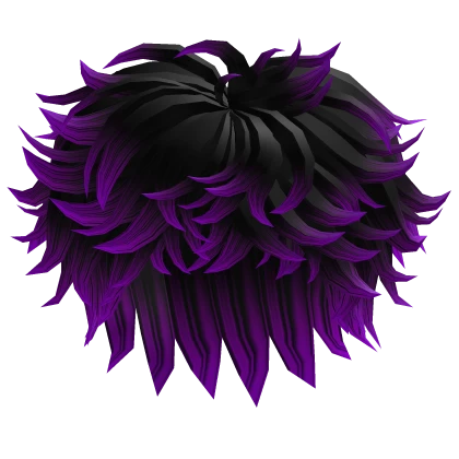 Black and Purple Fluffy Messy Hair