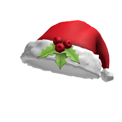 Christmas Santa Hat w/ Mistletoe