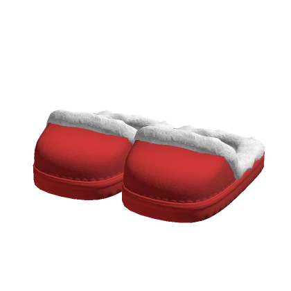 Cozy Winter Slippers - Christmas Santa Red