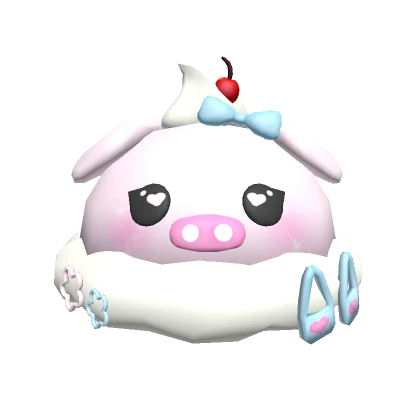 ୨୧  Cute kawaii silly pig hat cutesy