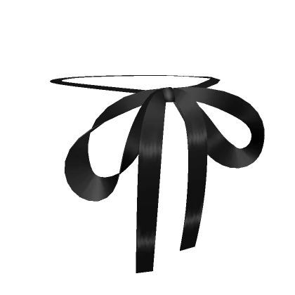 ɞ | (1.0) delicate black neck ribbon bow 