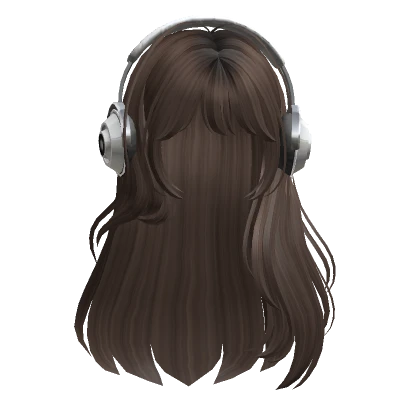 Straight Hair with Headphones(Brown2)