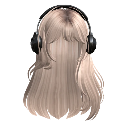 Straight Hair with Headphones(Platinum Blonde)