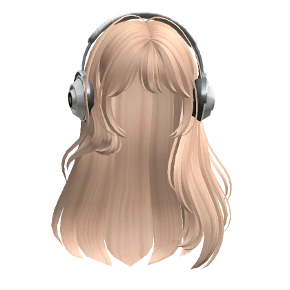 Straight Hair with Headphones(Blonde)