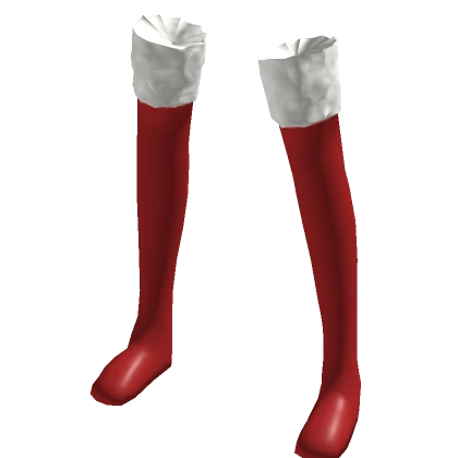 Thigh High Red Christmas Boots