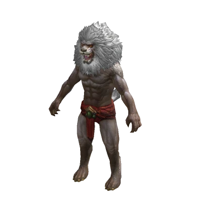 Realistic White Lion Full Body Muscle Suit