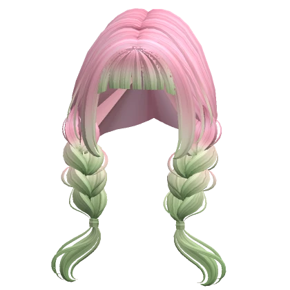 Mitsuri Anime Braids ( Pink & Green )