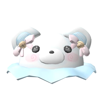 Kawaii Arctic Paws Ruffled Hat 