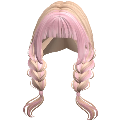 Cottage Core Braids ( Blonde & Pink )