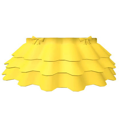 Aesthetic Preppy Ruffled Skirt ( Yellow )