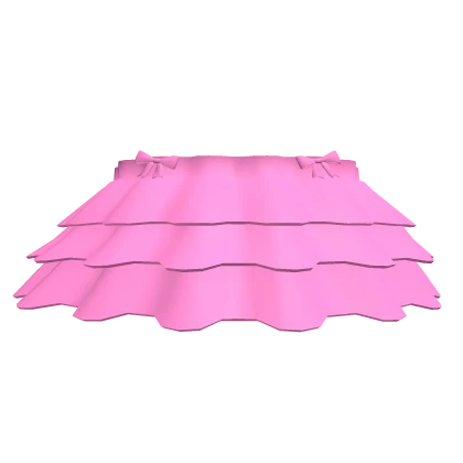 Aesthetic Preppy Ruffled Skirt ( Pink )