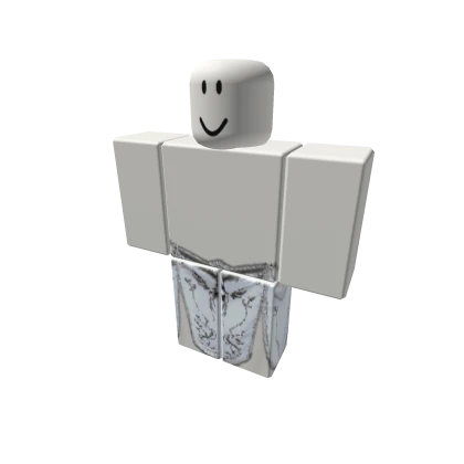 {Distasteful} White Blue Gem Robe, Bottom V2