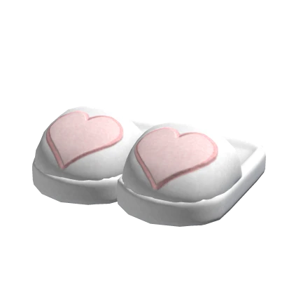 Winter Pink Heart Slippers