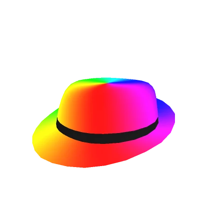 Rainbow Neon Glow Fedora