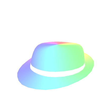 Pastel Rainbow Neon Glow Fedora