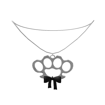 ♡ (1.0) black brass knuckle emo necklace