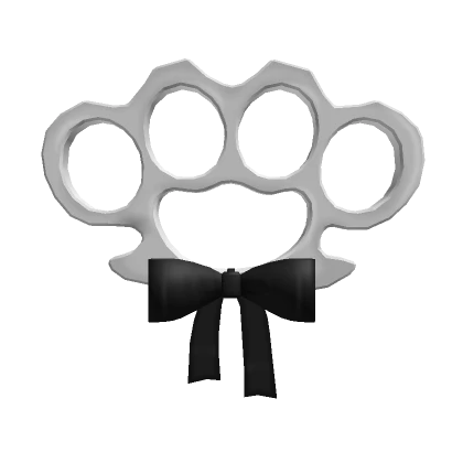 ♡ cute black brass knuckle hairclip