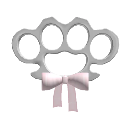 ♡ cute pink brass knuckle hairclip