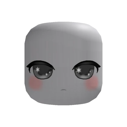 🍀Animated Chibi Sparkle Calm Face (Black)