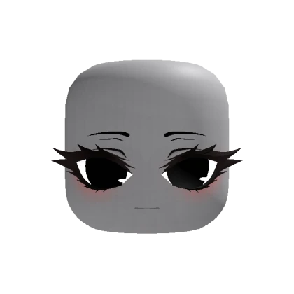 Animated Cute Chibi Face - Black