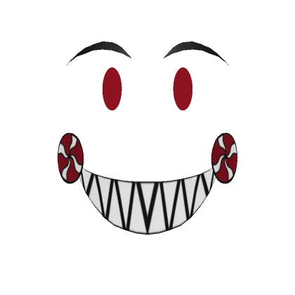 Glowing Maroon Jolly Jester Face