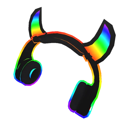 Rainbow Horn Headphones