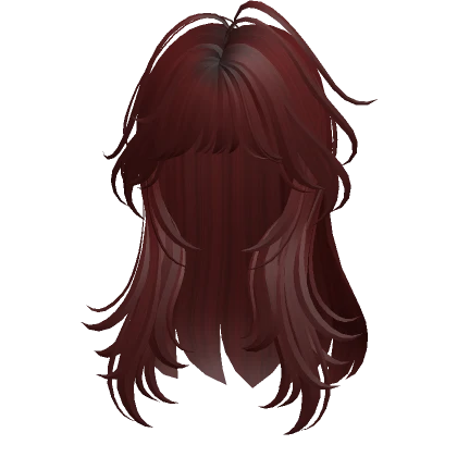 Layered Hair w/ Bangs(Dark Red)