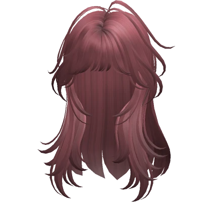 Layered Hair w/ Bangs(Dark Pink)