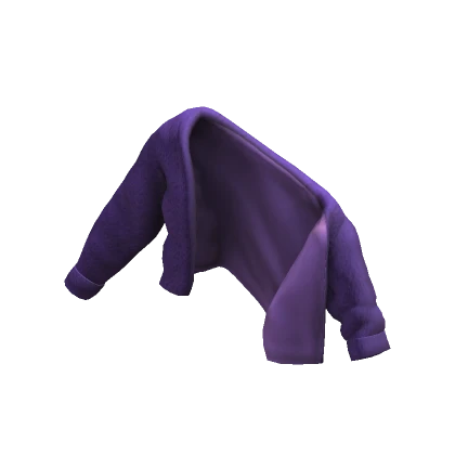 Cozy Fluffy Cute Off-Shoulder Jacket Purple