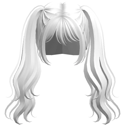 Wavy Anime Pigtails (White)