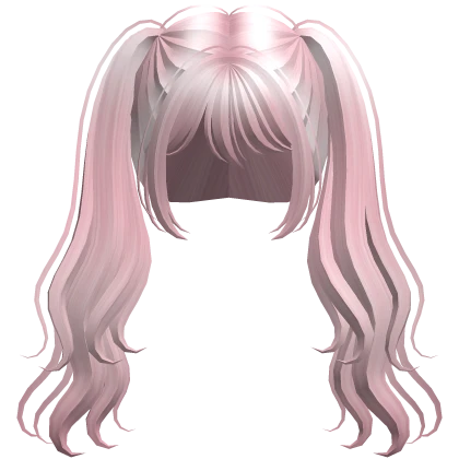 Wavy Anime Pigtails (Pink)