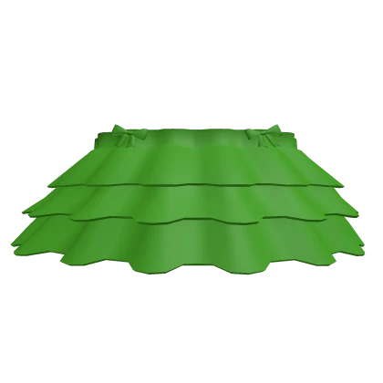 Christmas Preppy Ruffled Skirt ( Green )