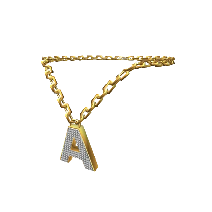 Gold Letter "A" Chain - R6, 2.0-3.0 male Initial