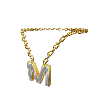 Gold Letter "M" Chain - R6, 2.0-3.0 male Initial