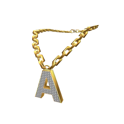 Gold Letter "A" Chain - 3.0 woman Initial Necklace