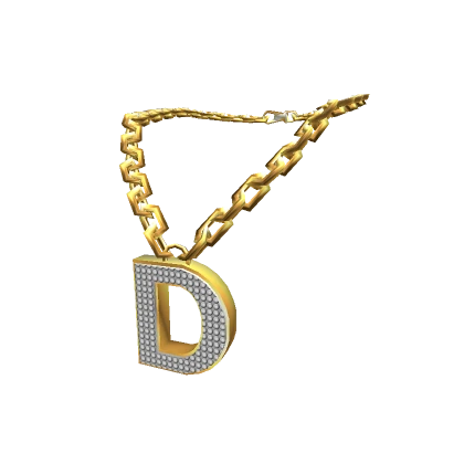 Gold Letter "D" Chain - 3.0 woman Initial Necklace