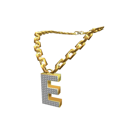 Gold Letter "E" Chain - 3.0 woman Initial Necklace