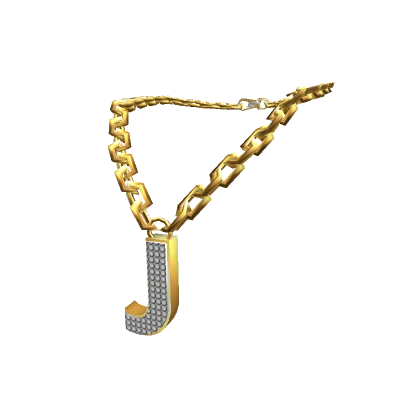 Gold Letter "J" Chain - 3.0 woman Initial Necklace