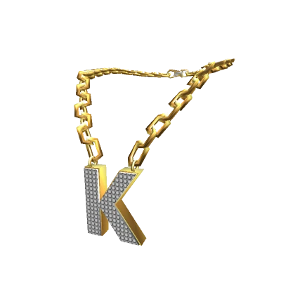 Gold Letter "K" Chain - 3.0 woman Initial Necklace