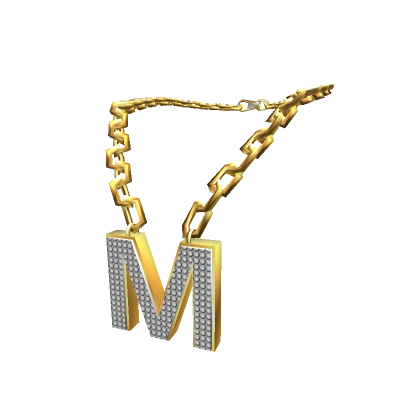 Gold Letter "M" Chain - 3.0 woman Initial Necklace