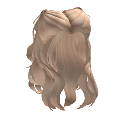 Half-Up Half-Down Wavy Pigtails in Blonde