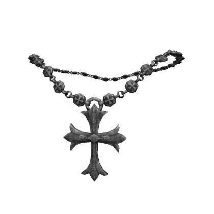 Y2K Chrome Cross Necklace(1.0)